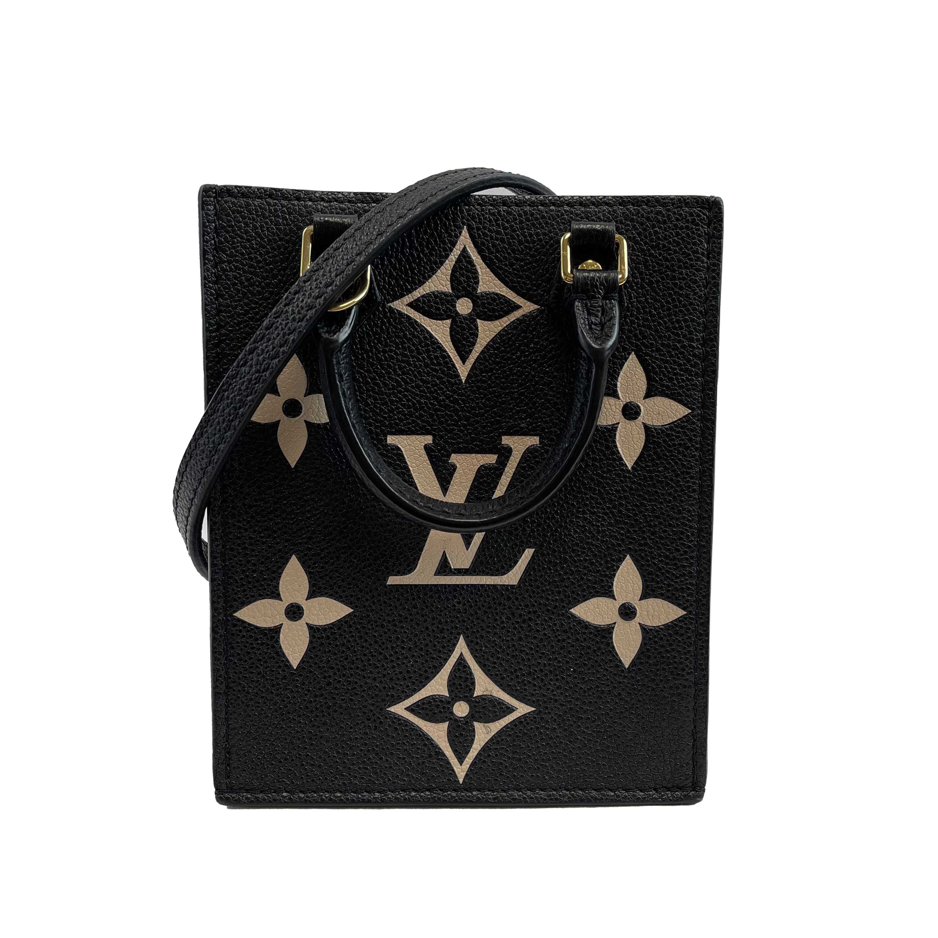 Louis Vuitton Petit Sac Plat Bag Bicolor Monogram Empreinte Giant